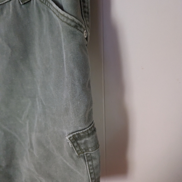 Vintage RIVETED BY LEE Cargo Shorts Size 18 M Olive Green 90 - Picture 3 of 8
